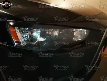 Veke za signalne luči za Mitsubishi Lancer 10 2007-2012 ABS plastike blazine cilia obrvi zajema trim dodatki avto tuning