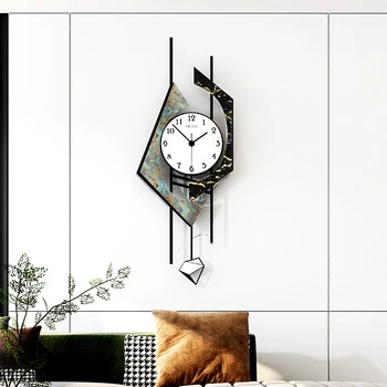 Povzetek Geometrijo Swingable Stenske Ure Sodoben Design, Dnevni Sobi Doma Dekoracijo Sten Dekor Za Prostor 2020 Dekorativne Stenske Watch