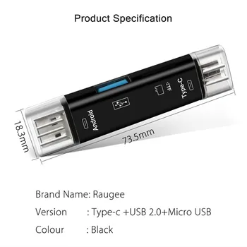 Tip C OTG USB Adapter Micro SD Kartic 3 v 1, USB Flash Stick TF Pomnilniška kartica Micro SD Card Reader za Redmi Opomba 9 9 8 Pro
