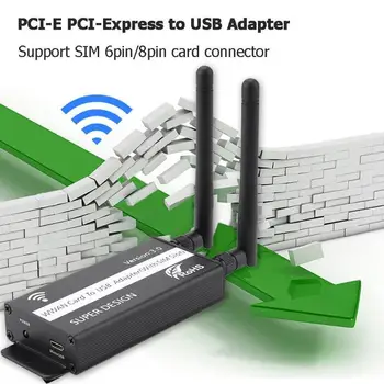 Mini PCI-E Brezžično Kartico USB Adapter za Kartico Reža za Kartico SIM tipka za WWAN/LTE Modul za Windows, Linux iMac Sistem