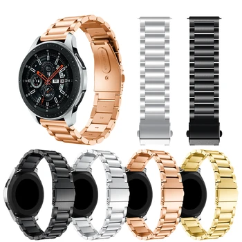 Moda iz Nerjavečega Jekla, Trak za Samsung Galaxy Watch 42mm 46mm Smartwatch Band Kovinski Tri povezave Manšeta Trak Zapestnica Pasu