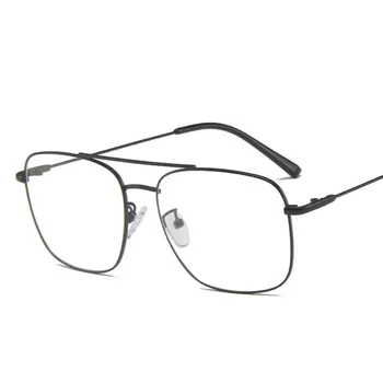 Klasična Prevelik Kvadratnih Kovinskih Očal Okvir Ženske Anti-modra Svetloba Kratkovidnost Očala Letnik Optični Eye Glasses Moških 2020