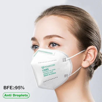 POWECOM Maske FFP2 s CE Certifikatom Zaščitni Respirator KN95 Usta Maske 5 Slojni Filter za Večkratno uporabo Masko Dustproof Usta Pokrov