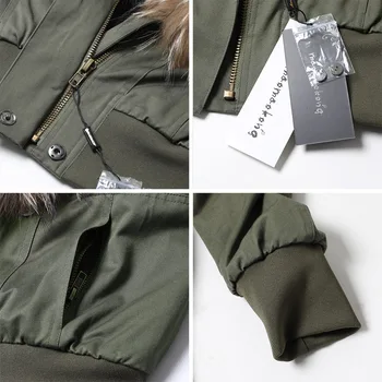 Maomaokong ženska jakna 2020 novih naravnih rakun krzno ovratnik Suknjič let obleko, kratka dlaka Tanka plast, premagovanje ženske
