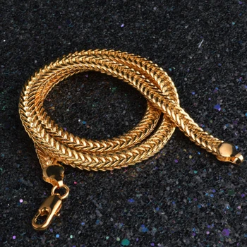 CiNily Hip Hop Prekrita Zlata Kača Ogrlica, 5 Velikosti Dolgo Kratka Ogrlica Klasičen Modni Nakit Darila za Moški Ženska