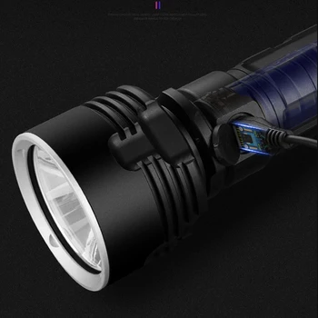 YB007 XHP70 Super Močna LED Svetilka XM-L2 Taktično Svetilko USB Polnilne Linterna Vodotesna Svetilka Ultra Svetla Luč