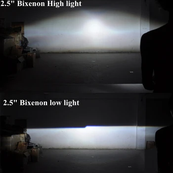 2.5 Bi Xenon Objektiv RGB APLIKACIJO Bluetooth Angel Eyes Projektor H1 HID LED Žarnica H4 H7 Smerniki Avto Luči Pribor Iskanje