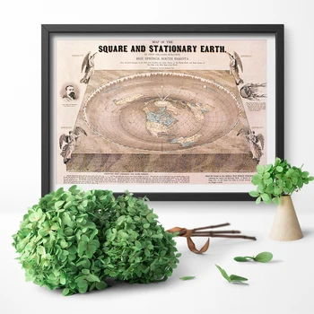 Poster Tiskanje Stari Zemlji Platno Umetnosti Tiskanja Kvadrat in Nepremični Zemlji Retro Zemljevid, Platno Stensko Slikarstvo Umetnost Doma Dekor Brez Okvirja