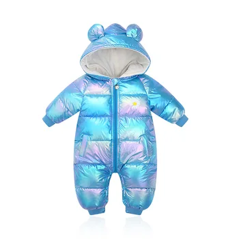 Iztrgana toplo igralne obleke obleke baby jumpsuit fantje zimske romper dojenčka, malčka oblačila obleko otrok bombaž plašč outwear