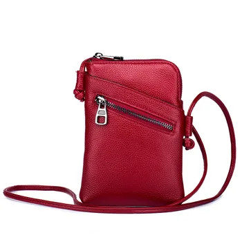 Pravega usnja mobilni telefon vrečko denarnica ženska messenger bag mini torba 2020 vse nove tekmo usnje navpično ženska torba