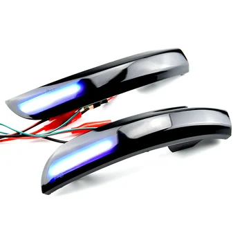 Tekoče Vode Blinker LED Dinamični Bicolor Vključite Opozorilne Luči Za Ford Kuga Pobeg EcoSport 2013-18 Strani Ogledalo Utripa Indikator