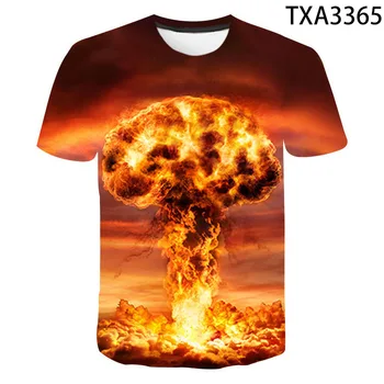 Nove skupnosti za Atomsko Eksplozijo Bombe, 3D Tiskanih majica s kratkimi rokavi Moški Ženske Otroci T-shirt Poletje Fant Dekle Otroci Modni Slog Ulične Vrhovi Tee