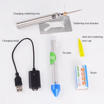 Handskit 8 W lemilo Z Brezžično Električno USB 5V Polnjenje Nastavljiva Temperatura Spajkanja Železa, Kositra Žice Kit