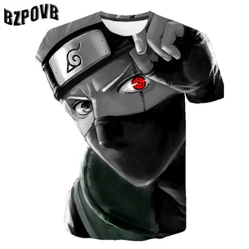 2019 Poletje nove Modne Moške Vrhovi T-shirt Naruto 3D T-shirt Moški Kratek Rokav Tiskanja Priložnostne izšlo T srajce