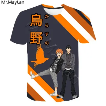 Nov prihod Priljubljenih Anime Haikyuu Volley Ball Klub majica s kratkimi rokavi moški/ženske 3D tiskanje majice Harajuku slog tshirt ulične vrhovi