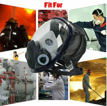 Kemični masko 6800 7 v 1 6001 Plinsko Masko kisline prah Respirator Barve Pesticidov Sprej Silikonskega filter Laboratorij kartuše varjenje