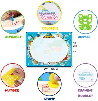 Zabavno Educ Igri Risanje Igrača Aqua Doodl Čarobni Color Magic Vode Risanje Mat Odbor, Kolorit Knjigo Otroke, Izobraževalne Igrače Za Otroke