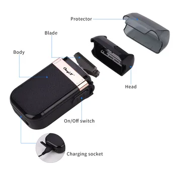 Akumulatorski Električni Brivnik Za Moške Twin Blade Nepremočljiva, z Izmeničnim Britev USB Polnilne Britje Pralni Moške Nega Obraza