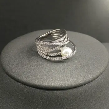 Cheny s925 sterling srebrni prstan septembra novega izdelka multi-krog obroč notranje zadeve pearl ženski klasičnih bolgarski stil nakit