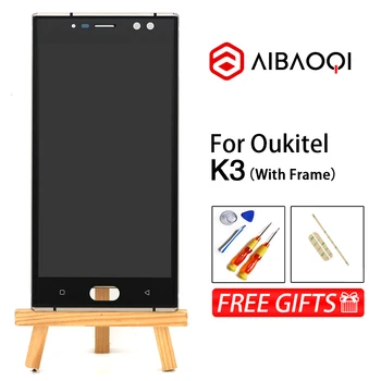 AiBaoQi Novo Izvirno 5.5 palčni Zaslon na Dotik+1920x1080 LCD Zaslon+Okvir Skupščine Zamenjava Za Oukitel K3 Android Telefon 7.0