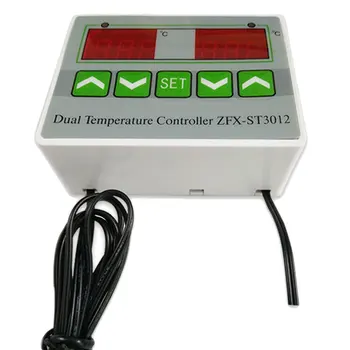 DC12V/24V AC110V~230V Digitalni LED Dual Sondo Termometra Temperaturni Regulator Termostat Inkubator Nadzor Mikroračunalniška