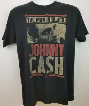 Johnny Cash Človek V Črne Band Grafični Tee T Shirt Mens Veliko Glasbe Koncert Goth 2019 Nove Bombaža T-Srajce, Moške