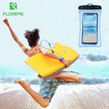 FLOVEME Nepremočljiva Telefon Primeru za iPhone 7 Plus 8 XR X Plavati Vrečko Vrečka za Samsung S10 Huawei P20 Lite Torbica Plavati Vodotesno Ohišje
