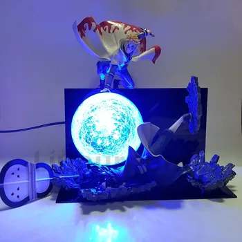 Naruto Minato Namikaze VS Obito Rasengan DIY LED Nočna Lučka Anime Naruto Shippuden Uchiha Obito Učinek Led namizne Svetilke