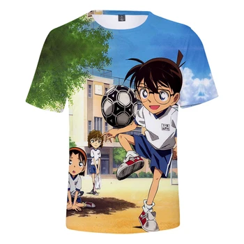 Poletje 3D Detective Conan majica s kratkimi rokavi Moški Ženske Tees Moda Kratek Sleeve majica Otroci Priložnostne 3D Detective Conan Fantje dekleta T-shirt