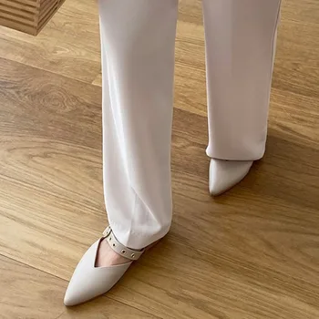 Baotou natikači ženski opozoril ravno dno sandali 2020 poletje nov vsestranski obrabe Muller čevlji ženske sandale copate