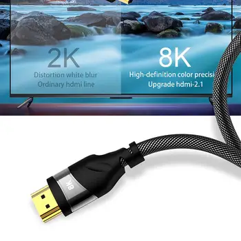 8K HDMI Kabel Pravi UHD HDR 8K 48Gbps 8K@60Hz 4K@120Hz Podpora HDCP 3D Kabel HDMI