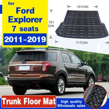 Avto Zadaj Boot Tovora Linijskih Pladenj Trunk Talne Preproge Predpražniki Preproge Pad Anti-umazano Za Ford Explorer 2011 - 2016 2017 2018 2019