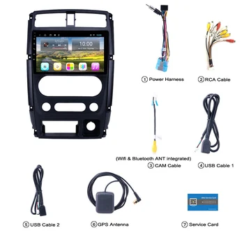 2G RAM Avto Multimedijski predvajalnik 2din 9 inch Android 9 avto GPS Radio za leto 2007 2008 2009-2012 Suzuki Jimny