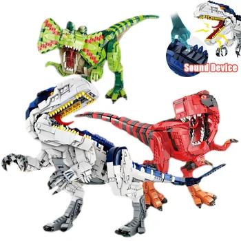 Velika Velikost Dinozaver Model gradniki Indomnus Tyrannosaurus Rex Dilophosaurus Jurassic Mestni Svet Opeke Igrače Za Otroke