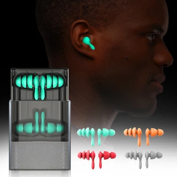 2Pair Večkratno uporabo opreme za varovanje Zmanjšanje Hrupa Čepi Mehko Zvočne Izolacije Uho Plug Anti Hrupa oprema za Varovanje Sluha Za Spanje, Kopanje