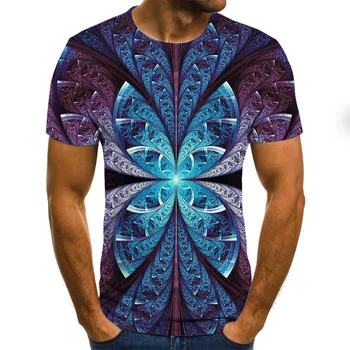 2021 Novo Poletje 3D Tiskanih moška T-Shirt Priložnostne Kratkimi Rokavi Moški Modi Dihanje Udobno Hip-Hop Top