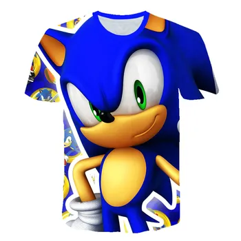 NOVI Sonic b02 Kraljestvu Smešno T-shirt Otroci Baby Poletje Srčkan Obleke, Fantje Dekleta Vrhovi Sonic majica