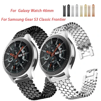 22 mm, iz Nerjavnega Jekla Watch band Za Samsung Galaxy 46mm Prestavi S3 Klasičnih Obmejni pas Band Zapestnica Povezavo Trak