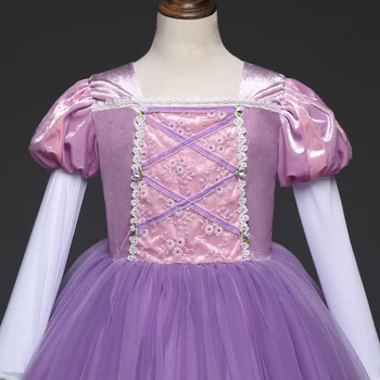 Otroci, Dekleta, Cosplay Obleka Princess Sofia Rapunzel Obleke Poln Rokav Maškarada Stranka Elsa Pepelka Otroci Oblačila Kostum