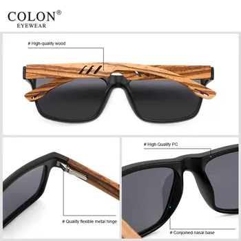 2020 Lesa Moški Polarizirana sončna Očala Lesena Očala za Sonce za Ženske, Modro Zrcalni Objektiv Ročno izdelan Modni UV400 Očala Dodatki