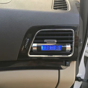 Avto Zrak Vtičnico Posnetek LCD Elektronski Watch Temperatura Kombinacija Avtomobila Notranja Elektronska Ura uro Avto Dodatki Brez Baterije