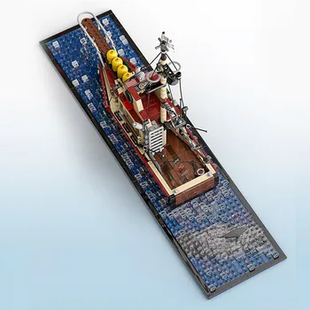 1235pcs MOC gradniki Ribiško Ladjo Model Orca Jawsed Ladje Mesto Plovila Opeke Izobraževalne Igrače za Otroke Xmas Darila