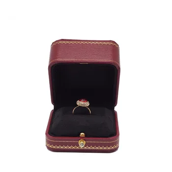Rdeče Usnje, papir, nakit organizator škatle in embalažo poročni prstan primeru bangle/obesek/zapestnica Božično darilo polje.