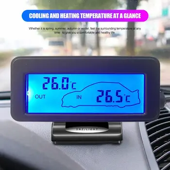 DC12V Digitalni Termometer Avto Termometer Ozadja Mini Termometer LCD Avto Znotraj Zunaj Termometer
