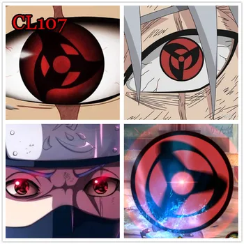 Naruto Kontaktne Leče Za Cosplay Oči Halloween Barve Priljubljena Sharingan Očala