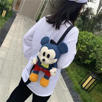 Disney otrok, fant, dekle, ženska risanka Mickey Mouse plišastih torba torba študent priložnostne moda messenger nahrbtnik