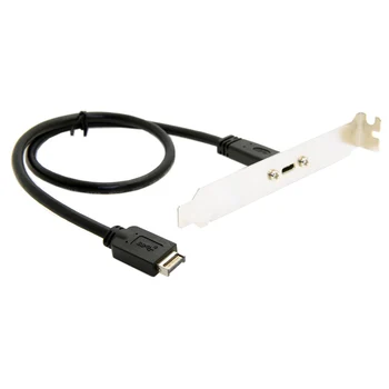 USB 3.1 Prednji Panel Header za USB-C Tip-C Ženski Podaljšek 40 cm z Panel Mount Vijak