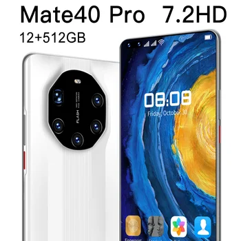 Nova Globalna Različica 7.2 Palčni Mate40 RS Pametni 12GB 512GB mobilni telefon 24+48MP 4G 5G Omrežja 5800mAh GPS, WiFi Mobilni Telefon
