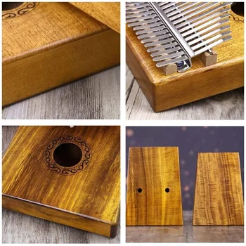 Lepa cena 17 Tipke Kalimba Palec Klavir Visoko Kakovostnega Lesa Mahagoni Telo Glasbeni Instrument, S Učne Knjige Tune Kladivo
