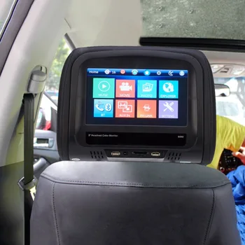 8 inch Avto Vzglavnik Monitor MP4/Avto MP5 Blazino Monitor Podpira Bluetooth, IR FM z Zaslonom na Dotik